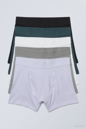 Majtki Weekday 5-pack Bokser Briefs Accent Mix | ZNHT3610