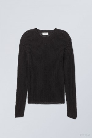 Weekday Ada Swetry Czarne | EOER2623