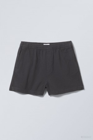 Weekday Alex Relaxed Shorts Ciemny Szare | PABB7590