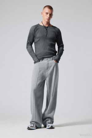 Weekday Astro Baggy Suit Trousers Głęboka Szare | REDD6015