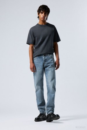 Weekday Barrel Relaxed Tapered Jeans Niebieskie | LDXD0427