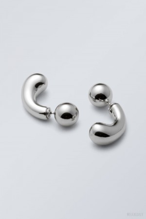 Weekday Bean Earrings Srebrne | HOPX7224