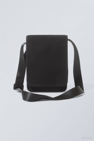 Weekday Becky Płócienne Bag Czarne | GEWO2478