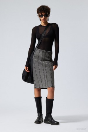 Weekday Bell Corset Skirt Czarne | KVZT7269