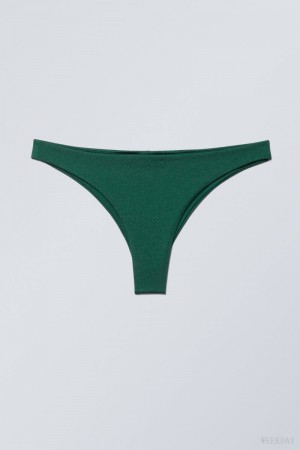 Weekday Brazilian Bikini Bottoms Zielone | ZKCS8278