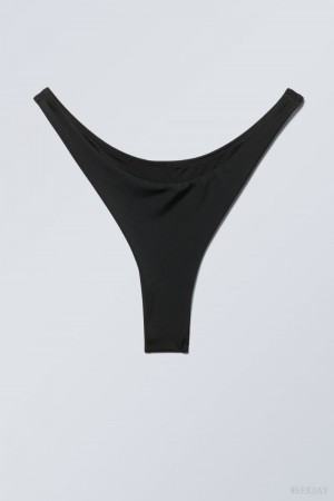 Weekday Brazilian Mini Bikini Bottom Czarne | NFGC8128