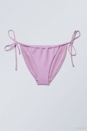 Weekday Breeze String Bikini Bottoms Różowe | UQNC2755