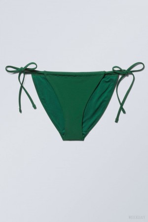 Weekday Breeze String Bikini Bottoms Zielone | DRKI3577