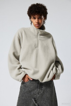 Weekday Cora Oversized Fleece Sweatshirt Głęboka | XBLH5038