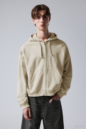 Weekday Craig Zip Hoodie Głęboka | SZIH2691