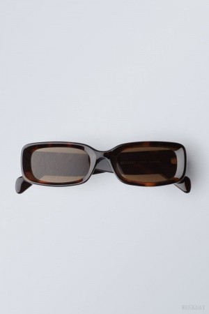 Weekday Cruise Squared Sunglasses Tortoise | CRET8297