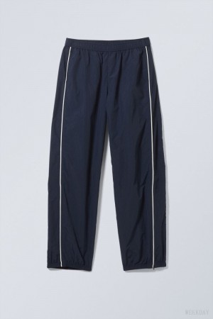 Weekday Dawn Track Trousers Ciemny Niebieskie | GNDQ0303