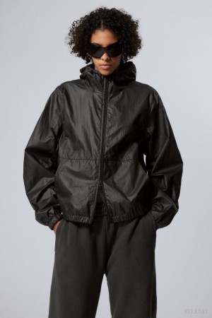 Weekday Faith Track Jacket Czarne | UVFK0762