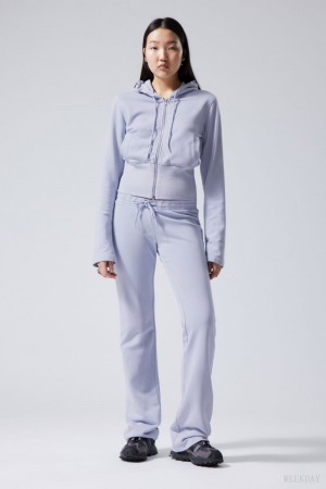 Weekday Flared Low Stanem Joggers Głęboka Fioletowe | KOXT1129