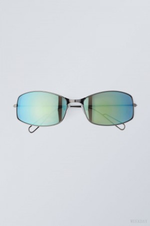 Weekday Flash Sunglasses Zielone | PDOA2009