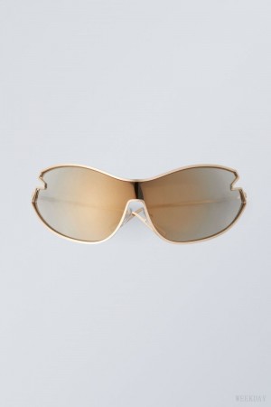 Weekday Fly Sunglasses Czarne | RNPZ1648