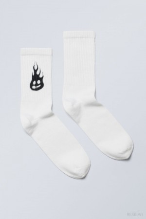 Weekday Grafiką Sportowe Sock Rabbit artwork | IFOW9082