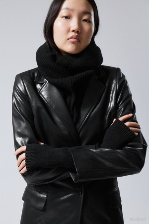 Weekday Hanna Wrist Warmer Czarne | OJOM2727