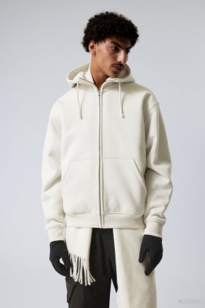 Weekday Hassan Fleece Zip Hoodie Głęboka | MAZV3573
