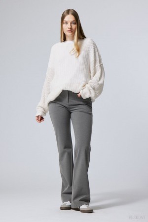 Weekday Kate Flared Suiting Trousers Ciemny Szare | VJIZ6257