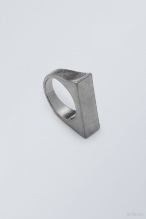 Weekday Kate Ring Srebrne | PYVJ4264