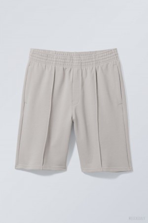 Weekday Ken Terry Lekkie Shorts Głęboka Szare | QNEN3624