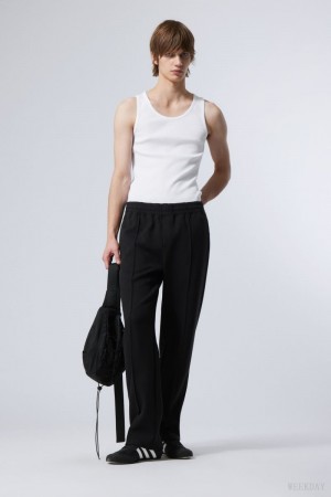 Weekday Ken Tracksuit Pants Czarne | LLHE9307