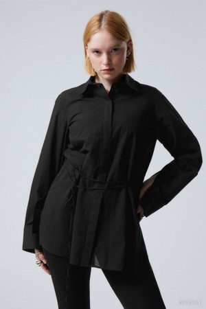 Weekday Magma Lekkie Shirt Czarne | YIFN0746