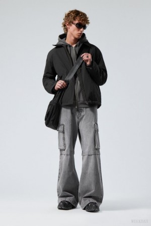 Weekday Martin Nylon Jacket Czarne | YJCN8706