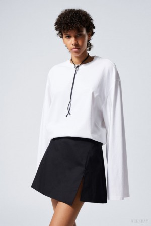 Weekday Mel Mini Skirt Czarne | WHZO9920