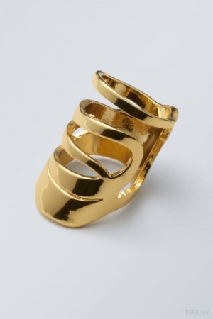 Weekday Motion Ring Golden | JMNX9981