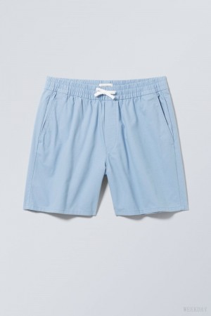 Weekday Olsen Regular Shorts Głęboka Niebieskie | HIKE3220
