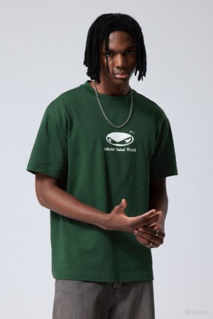 Weekday Oversized Grafiką Printed T-shirt Official United Alien | MDKX3669