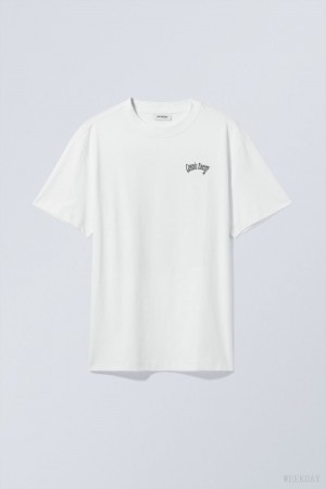 Weekday Oversized Grafiką Printed T-shirt Cosmic Botanic Garden | IHDE8739