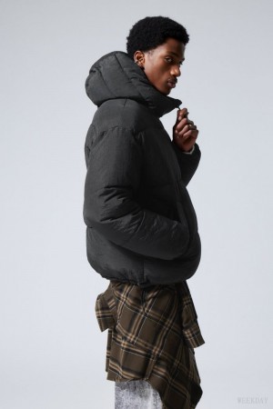 Weekday Pat Puffer Jacket Czarne | XXIC0000