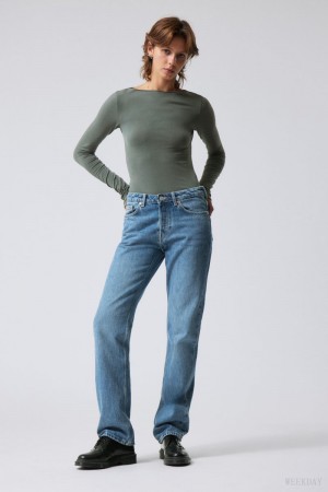 Weekday Pin Mid Prosty Jeans Harper | DFSZ1132