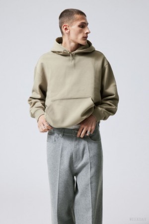 Weekday Relaxed Heavy Hoodie Dusty Mole | SJDR7979