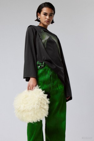 Weekday Small Faux Fur Bag Głęboka | KFIP3206