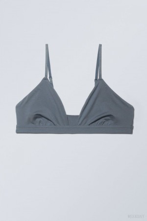 Weekday Soft Triangle Bralette Soul Niebieskie | HMGU7508