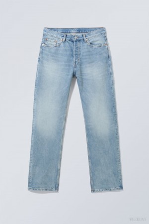 Weekday Space Relaxed Prosty Jeans Niebieskie | YTVO2021