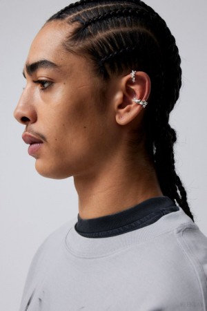 Weekday Spike Earcuffs Srebrne | GWFG6280