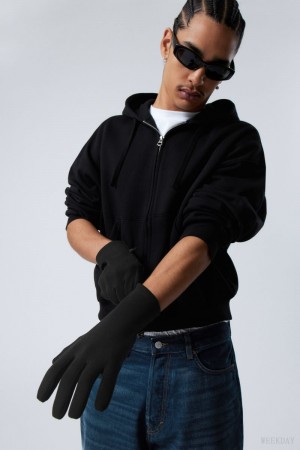 Weekday Sportowe Gloves Czarne | FHHF0958