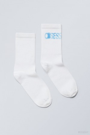 Weekday Sportowe Printed Socks Obsess | IPRG7589