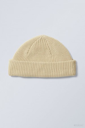 Weekday Stan Beanie Beżowe | GOEL6874