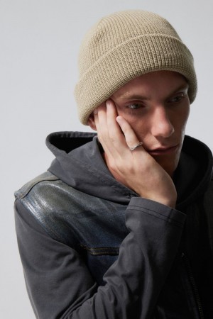 Weekday Stan Beanie Beżowe | HVHZ9007