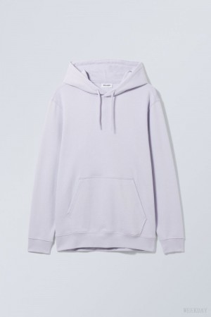 Weekday Standard Midweight Hoodie Fioletowe | GZFD6767