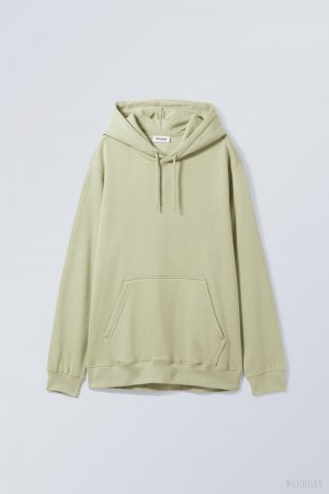 Weekday Standard Midweight Hoodie Głęboka Zielone | QOWC9386