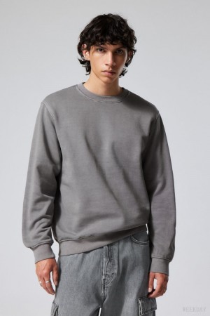 Weekday Standard Midweight Sweatshirt Szare | DSUA8147