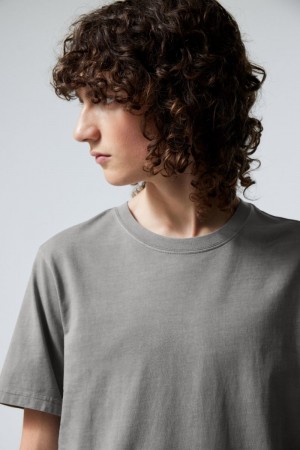 Weekday Standard Midweight T-shirt Szare | SXZG6944