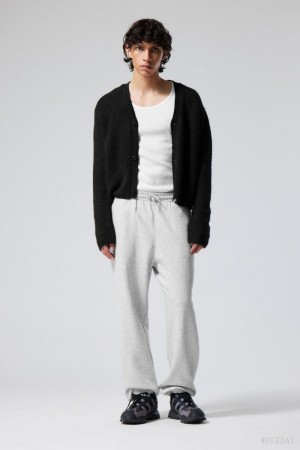 Weekday Standard Sweatpants Głęboka Szare | QNAW6862